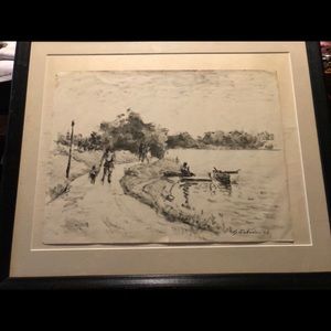 Vintage Drawing Signed